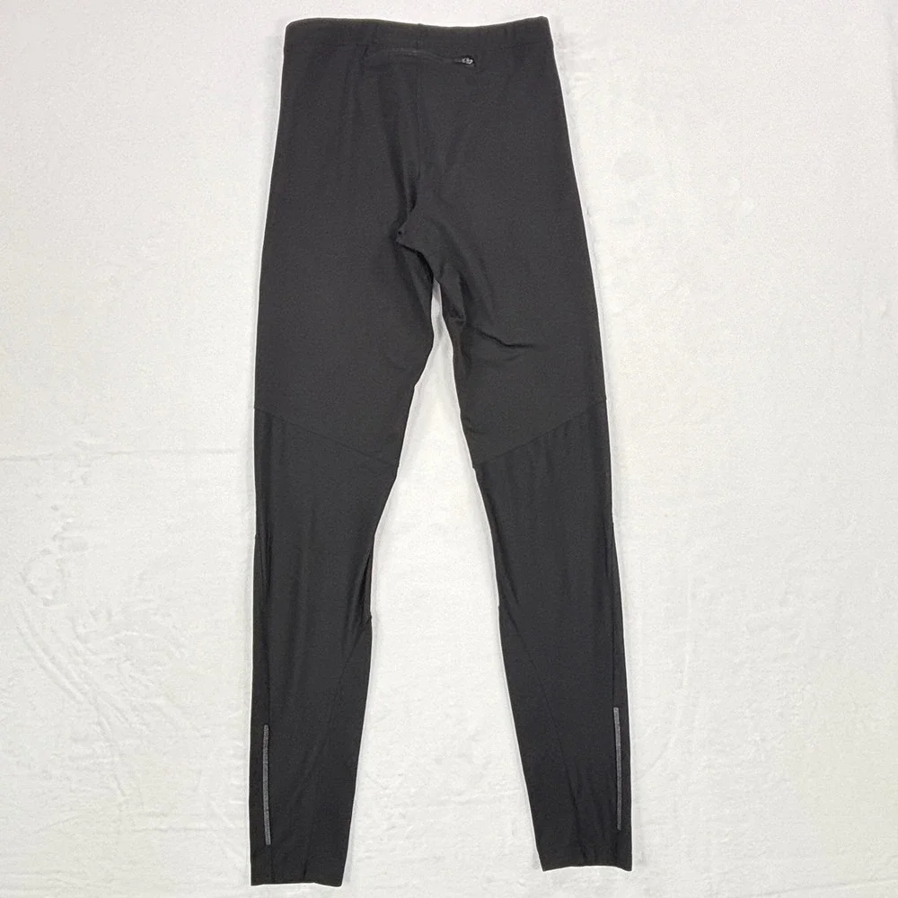 The North Face Mens Black Performance Running Leggings Tights Small Zip Pocket